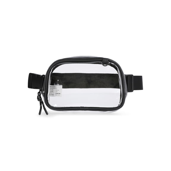 No Boundaries Women's Game Day Clear Fanny Pack, Black