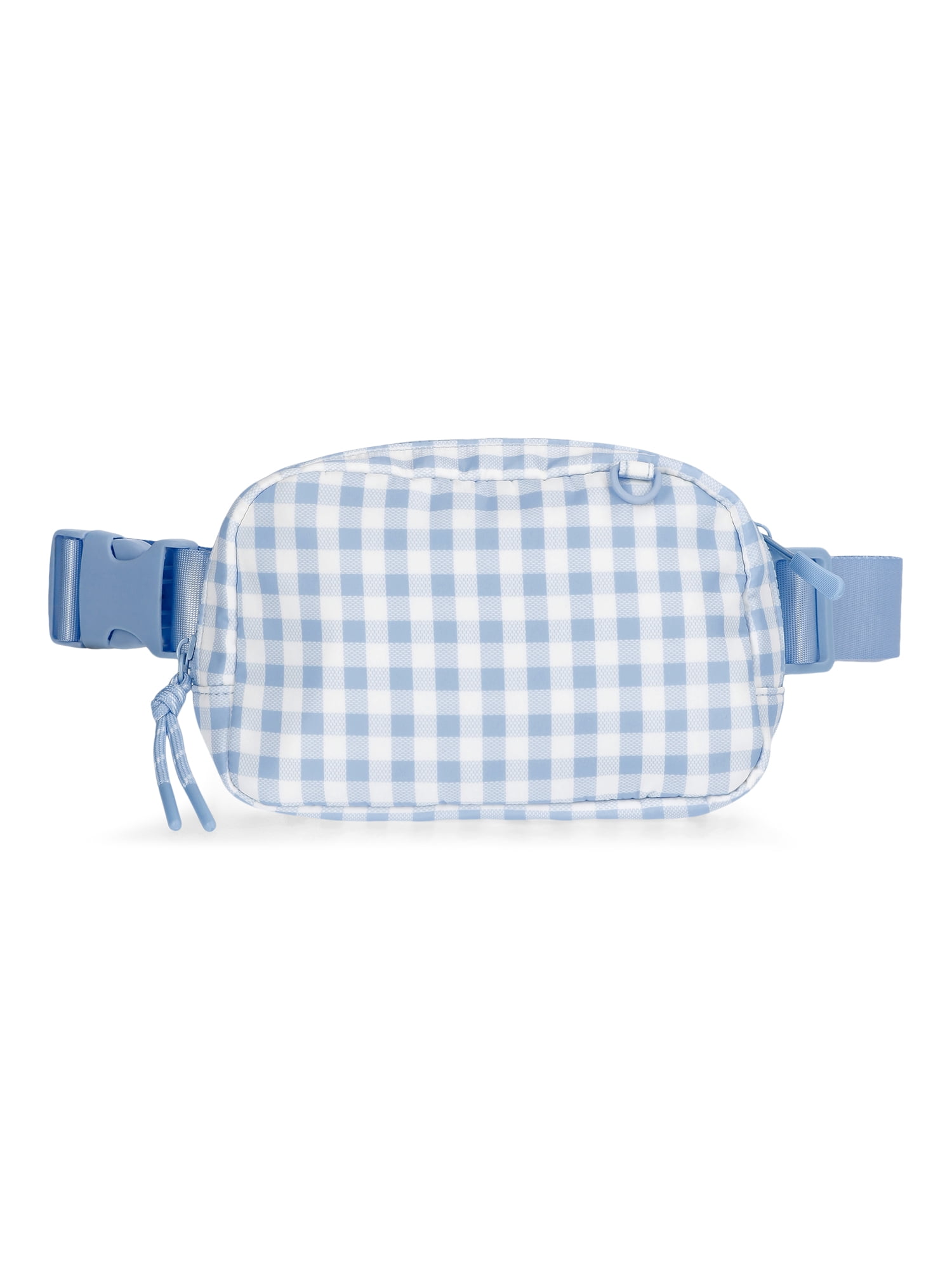 No Boundaries Women's Hands Free Fanny Pack, Sky Gingham