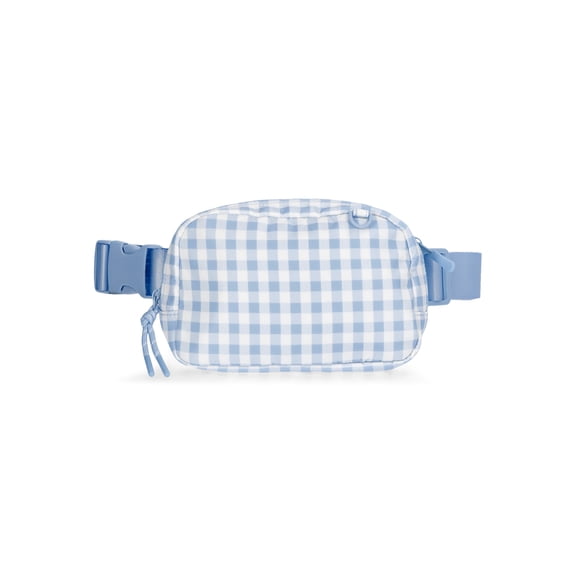 No Boundaries Women's Hands Free Fanny Pack, Sky Gingham
