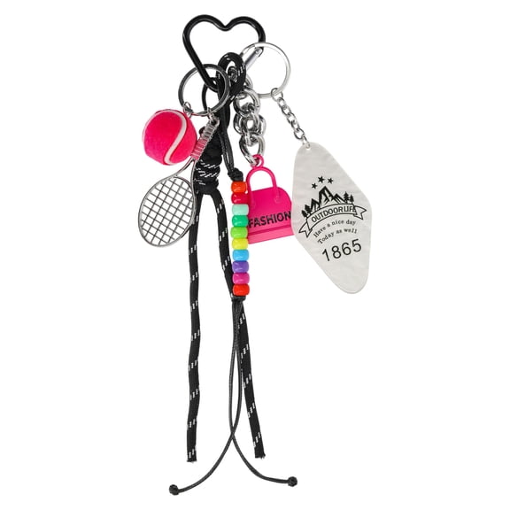 No Boundaries Women's Sporty Motel Key Bag Charm, Multi Color
