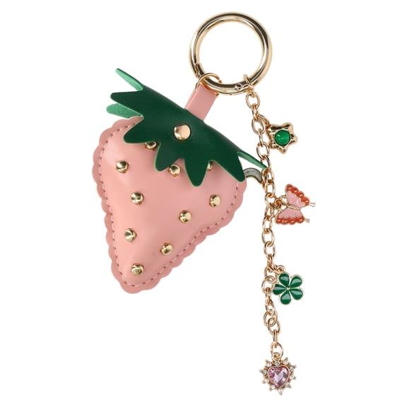 No Boundaries Women's Strawberry Bag Charm, Pink