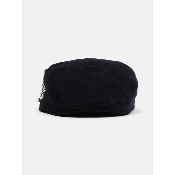 No Boundaries Women's Newsboy Hat, Black