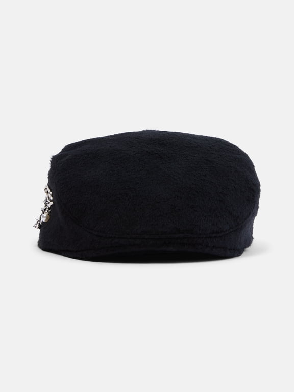 Women's Newsboy Hat, Black
