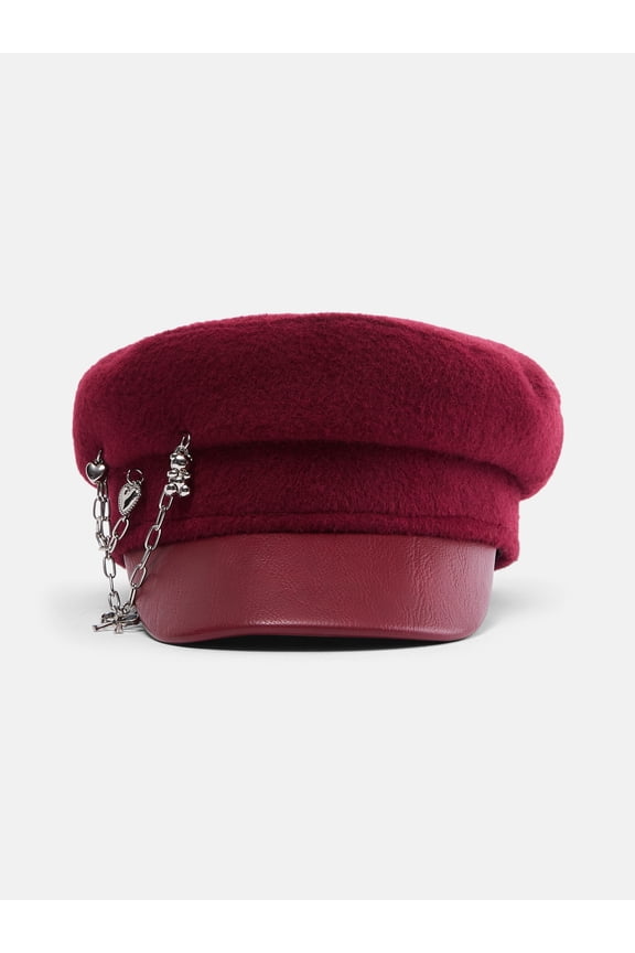 Cabbie Hat, Womens, Maroon
