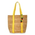 thumbnail image 1 of No Boundaries Women's Beach Icons Jute Tote Bag, Golden Yarrow, 1 of 6