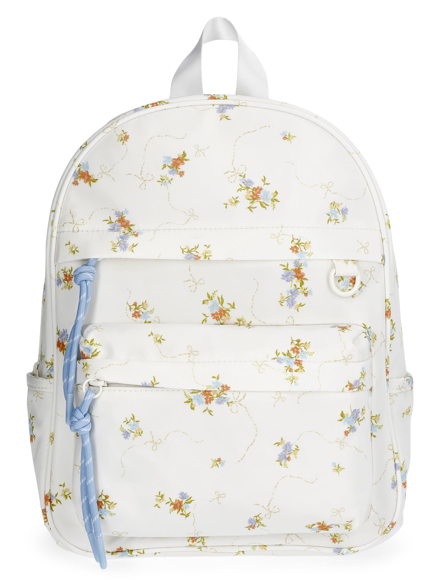 No Boundaries Women's Hands Free Mini Backpack, Off White Lilacs