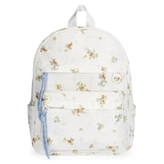 Women's Hands Free Mini Backpack, Off White Lilacs