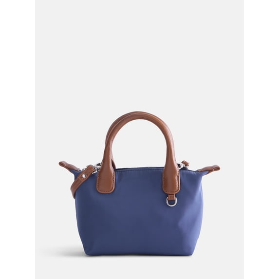 No Boundaries Women's Mini Tote Crossbody Bag, Navy