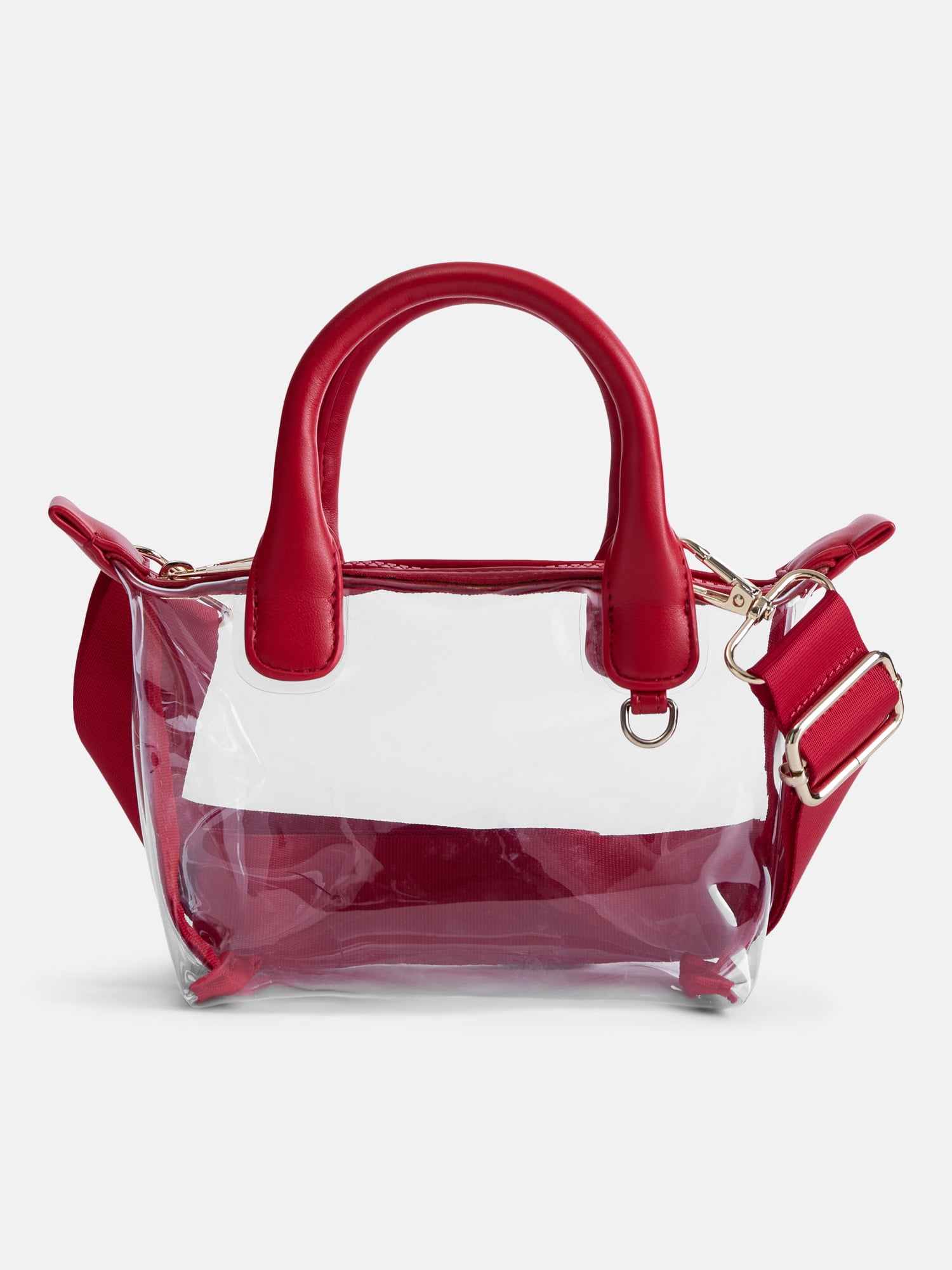 No Boundaries Women's Game Day Clear Mini Tote Bag, Red