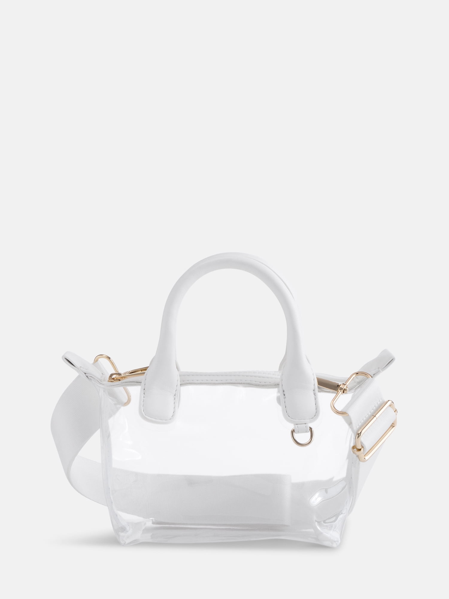 No Boundaries Women's Game Day Clear Mini Tote Bag, White
