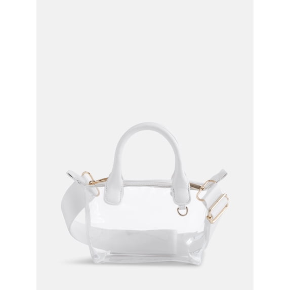 No Boundaries Women's Game Day Clear Mini Tote Bag, White