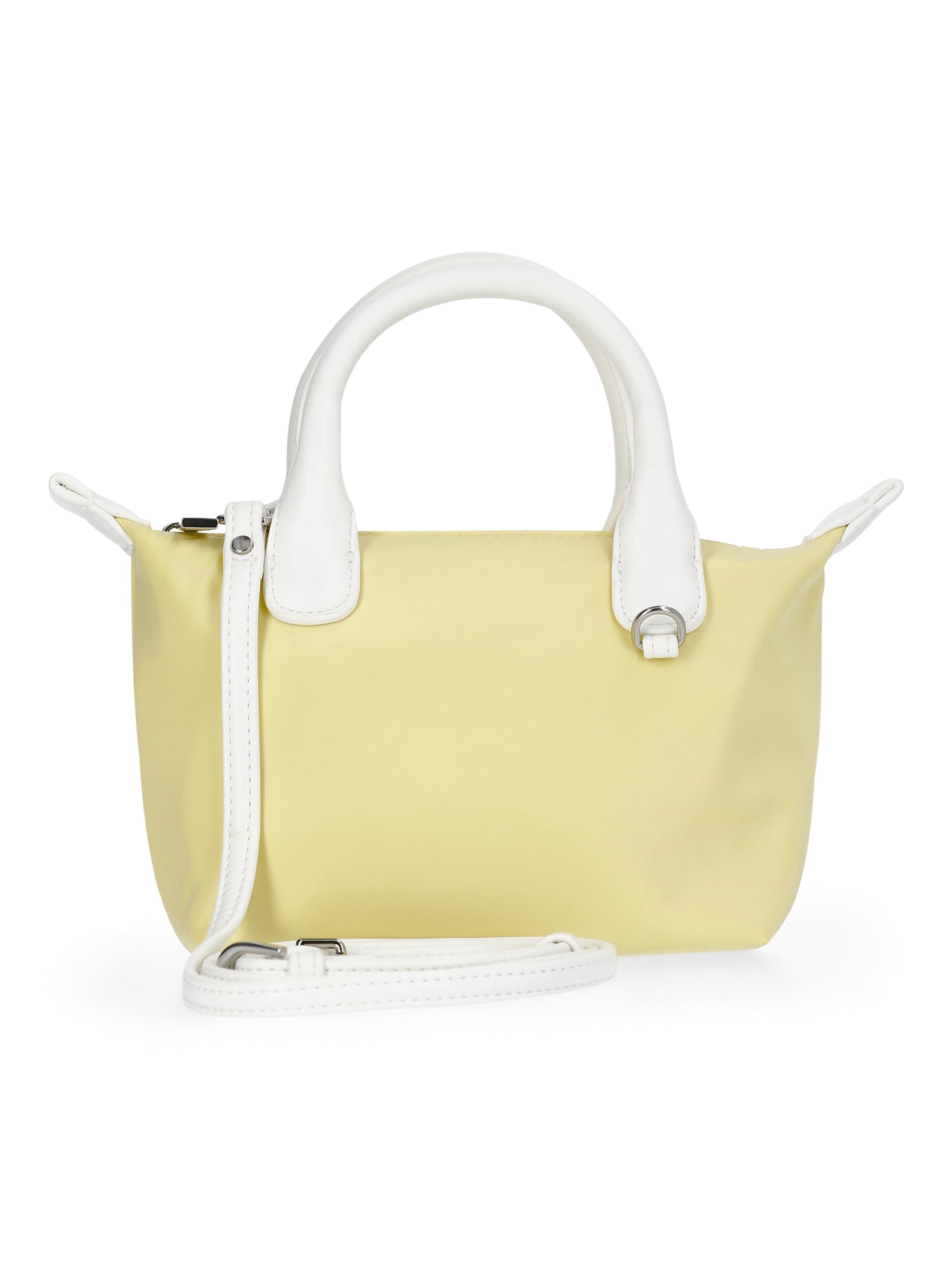 No Boundaries Women's Mini Tote Crossbody Bag, Lemon Ice
