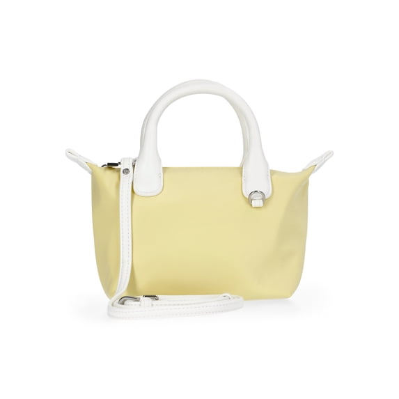 No Boundaries Women's Mini Tote Crossbody Bag, Lemon Ice