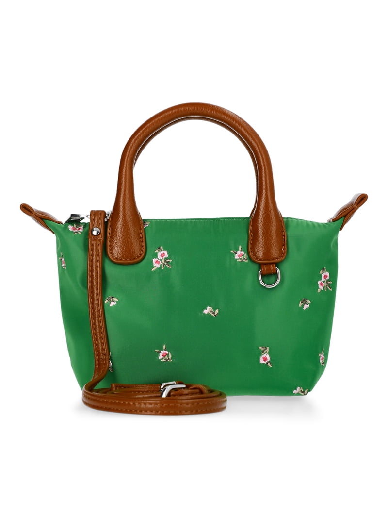 No Boundaries Women's Mini Tote Crossbody Bag, Turf Green with