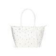 thumbnail image 1 of No Boundaries Women's Tote Bag, White with Lemon Embroidery, 1 of 5