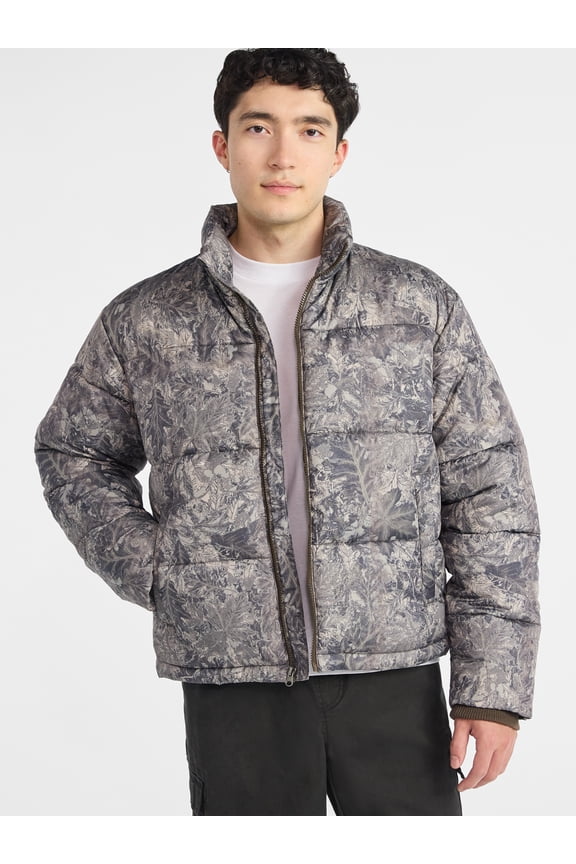Men's and Big Men's Puffer Jacket, Size S-3XL