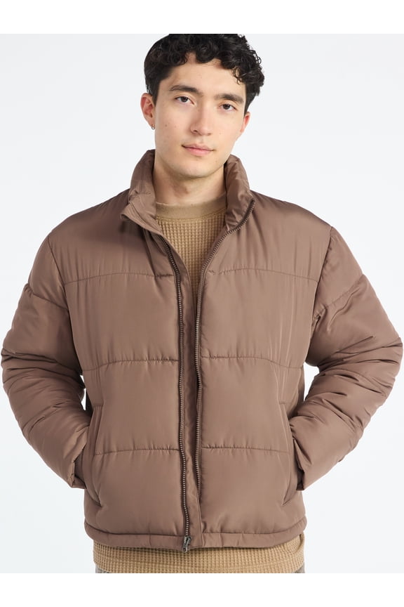 Men's and Big Men's Puffer Jacket, Size S-3XL