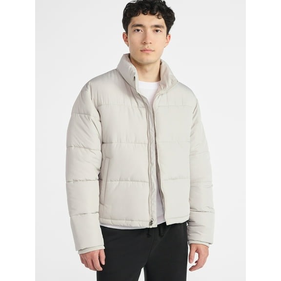 No Boundaries Men's and Big Men's Puffer Jacket, Size S-3XL