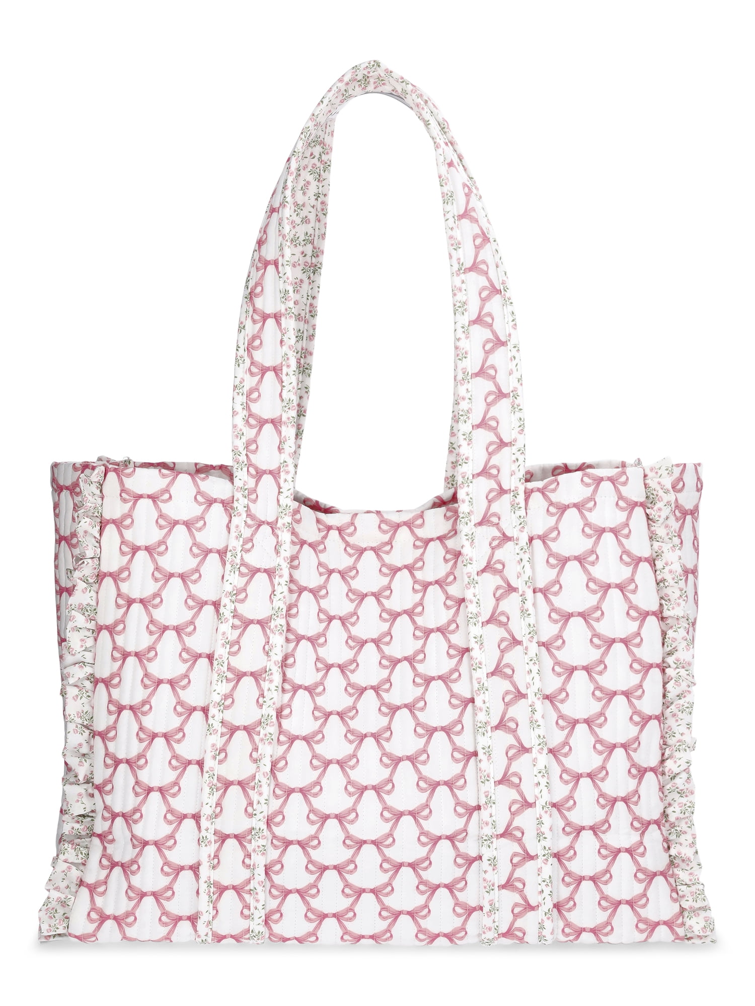 No Boundaries Quilted Tote Bag, Women's, Pink Jubilee Bow/Floral