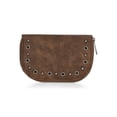 thumbnail image 1 of No Boundaries Women's Fashion Moto Rounded Wallet, Brown, 1 of 4