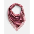 thumbnail image 1 of No Boundaries Women's Triangle Scarf with Lace Trim, Pink Plaid, 1 of 3