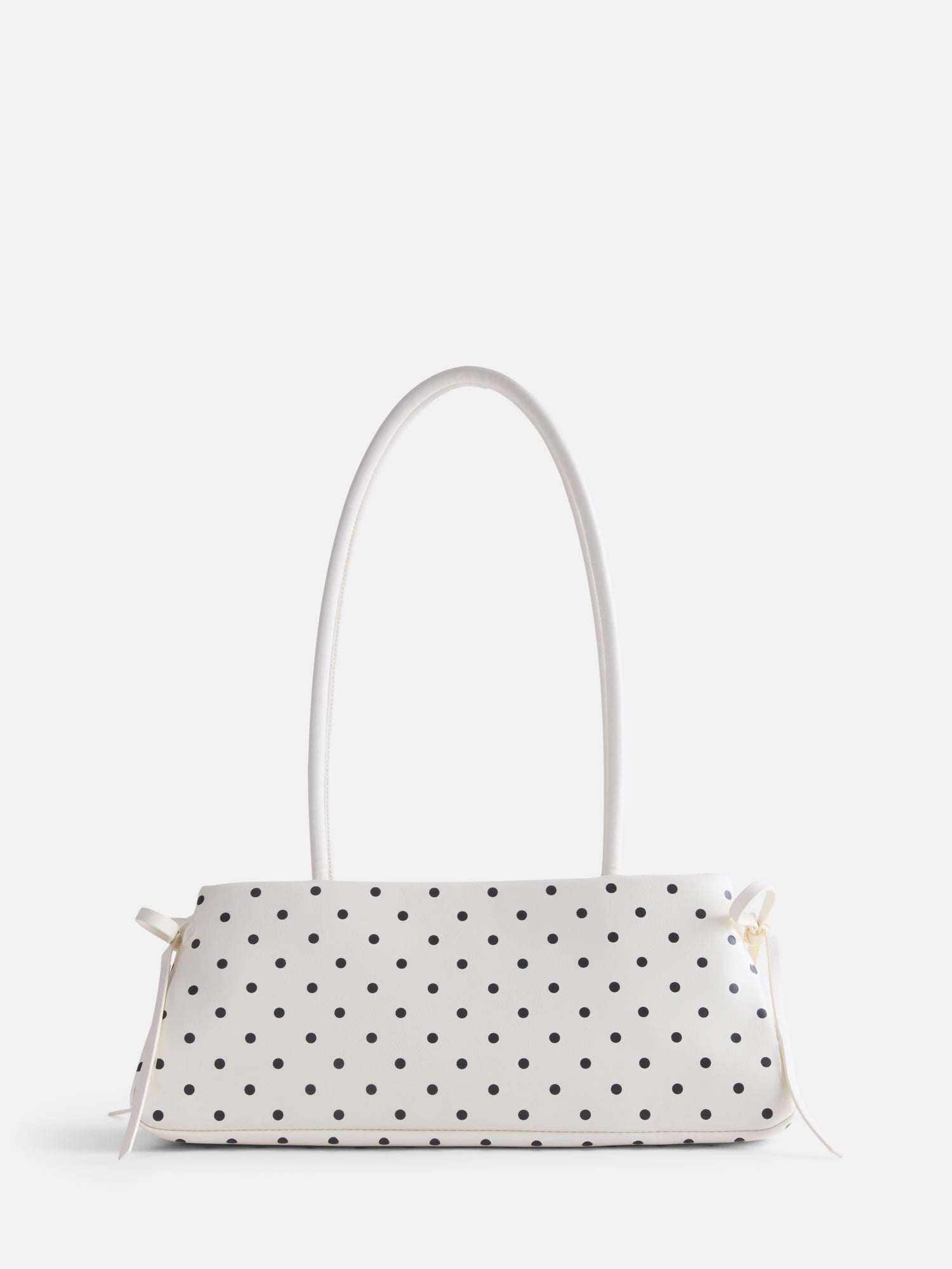 No Boundaries Women's Bow Shoulder Bag, Polka Dot
