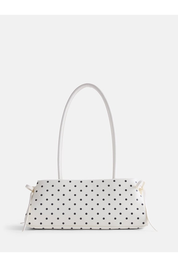 Women's Bow Shoulder Bag, Polka Dot