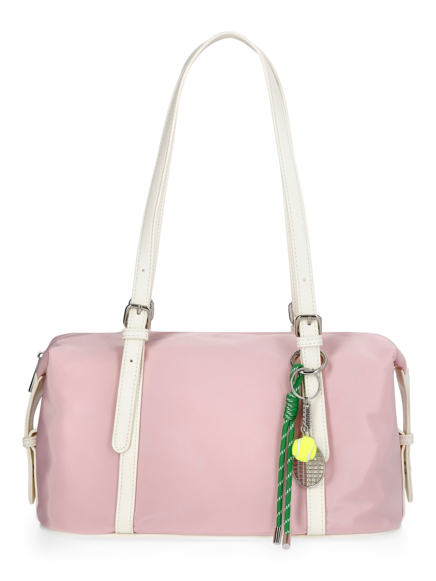 No Boundaries Women's Fashion Clubhouse Shoulder Bag, Pink Lemonade