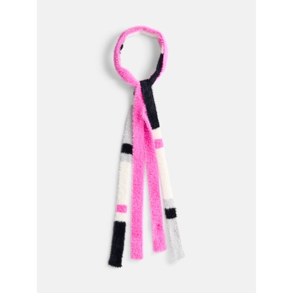 No Boundaries Women's Skinny Scarf, CSI Tropical Pink Stripe