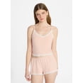 thumbnail image 1 of No Boundaries Single Jersey Lace Sleep Cami Top, Women's XXS-3X, 1 of 5