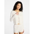 thumbnail image 1 of No Boundaries Sleep Pointelle Knit Cardigan, Women’s XXS-3X, 1 of 6