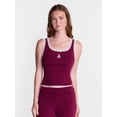 thumbnail image 1 of No Boundaries Cotton Blend Jersey Sleep Lace Tank Top, Women’s XXS-3X, 1 of 6