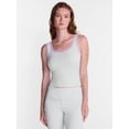 thumbnail image 1 of No Boundaries Cotton Blend Jersey Sleep Lace Tank Top, Women’s XXS-3X, 1 of 5