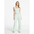 thumbnail image 1 of No Boundaries Sleep Pointelle Baby Tee and Pants Set, 2-Piece, Women’s XXS-3X, 1 of 4