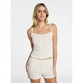 thumbnail image 1 of No Boundaries Sleep Pointelle Cami and Shorts Set, 2-Piece, Women’s XXS-3X, 1 of 5