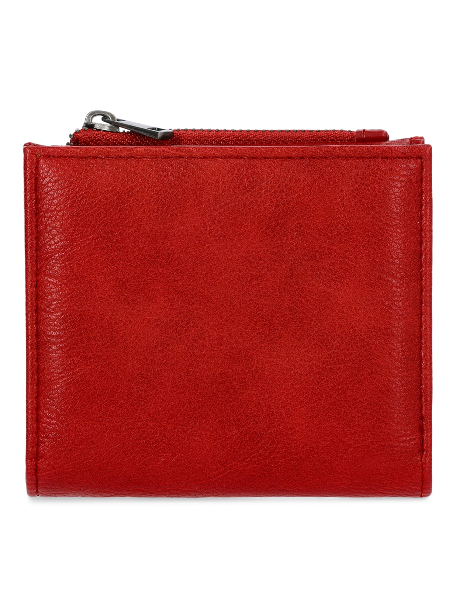 No Boundaries Women's Moto Snap Wallet, Carmine Red