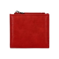 No Boundaries Women's Moto Snap Wallet (Carmine Red)