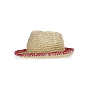 Straw Fedora, Women's, Pink