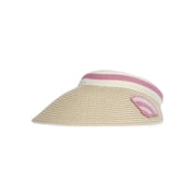 Straw Visor, Women's, Pink Shell