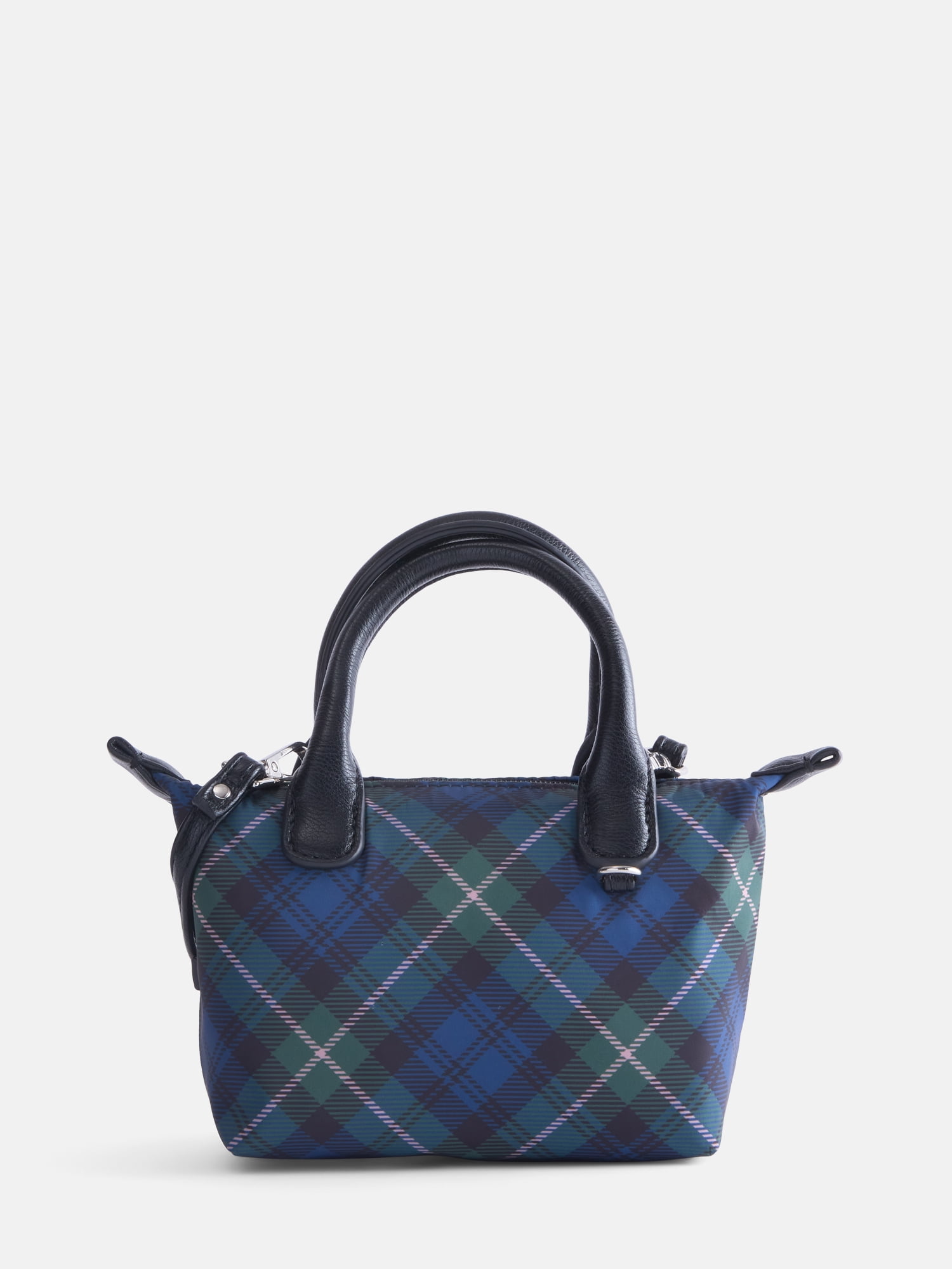 No Boundaries Women's Mini Tote Crossbody Bag, Plaid