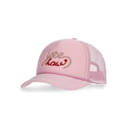 Embroidered Graphic Trucker Hat, Women's, Pink