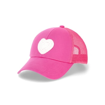 No Boundaries Pink Heart Trucker Hat, Women's