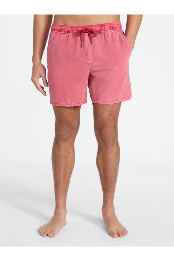 Washed Swim Trunks, 6" Inseam, Men's S-3XL