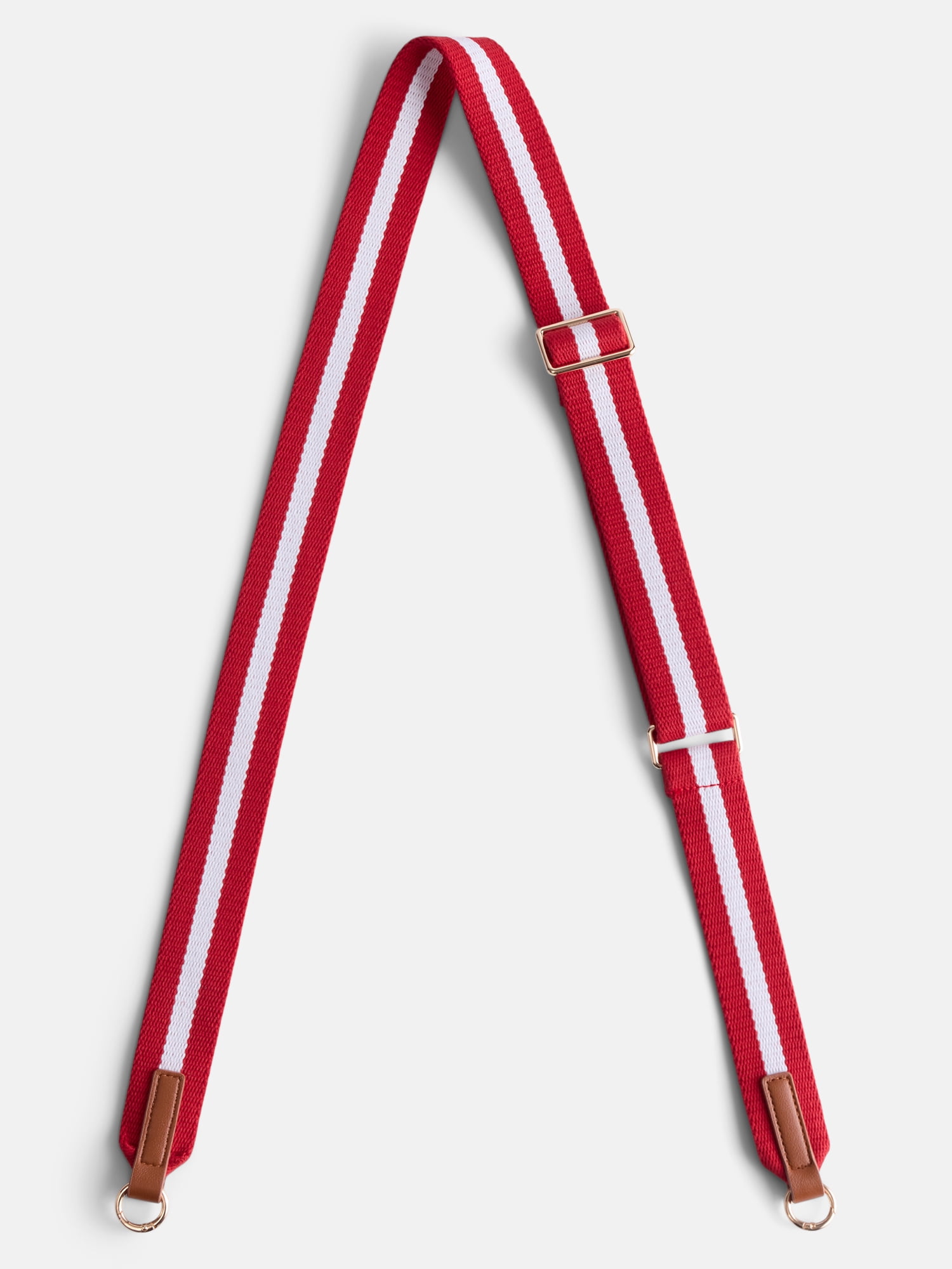 No Boundaries Women’s Game Day Webbed Bag Straps, Red & White