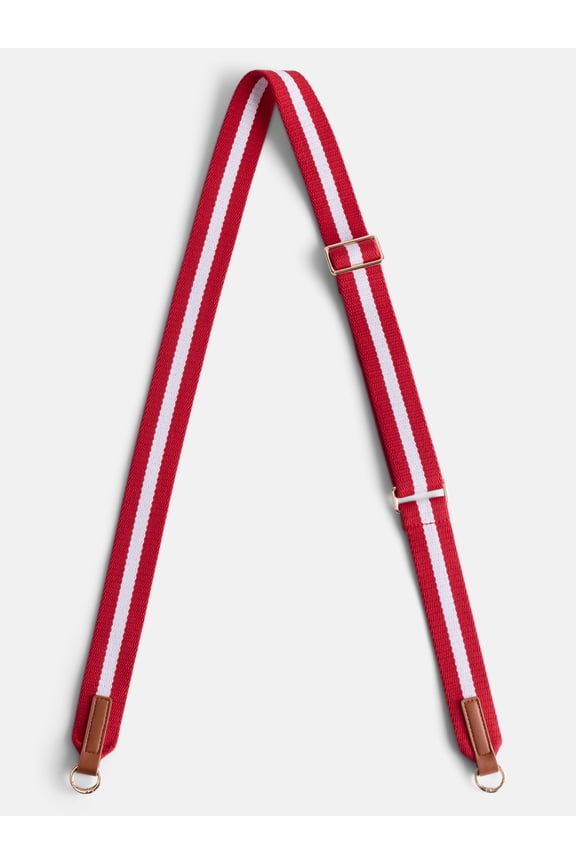 Women’s Game Day Webbed Bag Straps, Red & White