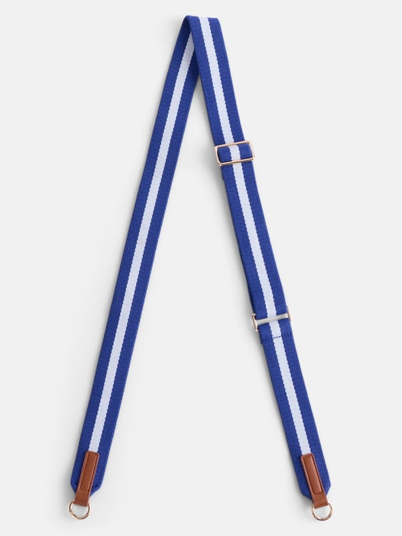 Women’s Game Day Webbed Bag Straps, Cobalt & White