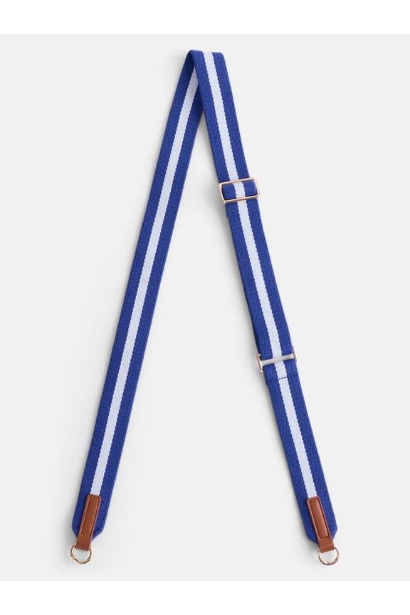 Women’s Game Day Webbed Bag Straps, Cobalt & White
