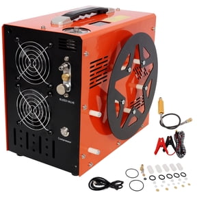 NOBOLEA 4500PSI PCP Air Compressor, Portable High Pressure Air Pump with Auto Stop & Dual Display, 12V DC/120V AC for PCP Guns, Paintball & Diving Bottles
