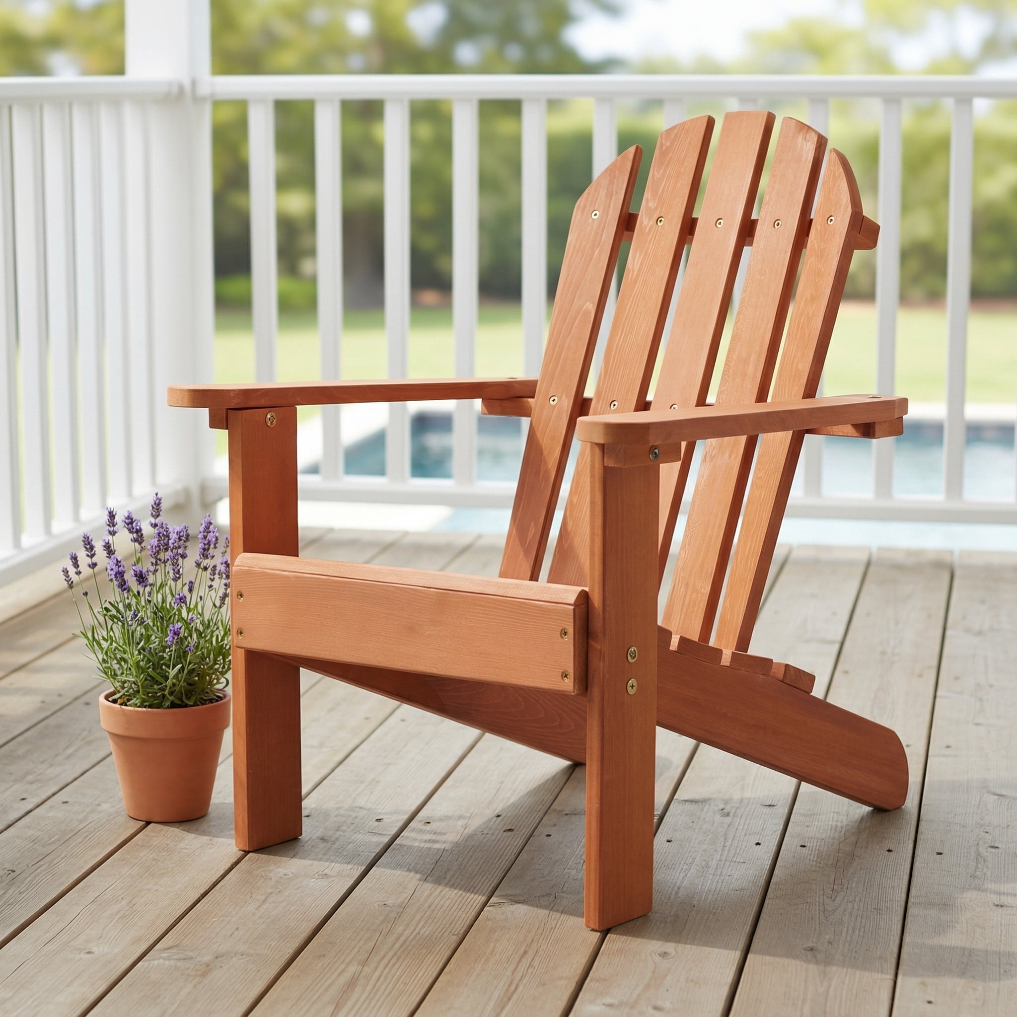 NOBOLEA Solid Wood Kids Adirondack Chair, Hemlock Outdoor Beach & Camping Seat, Safe Indoor Playroom Furniture, Easy Assembly Gift for Ages 3-10