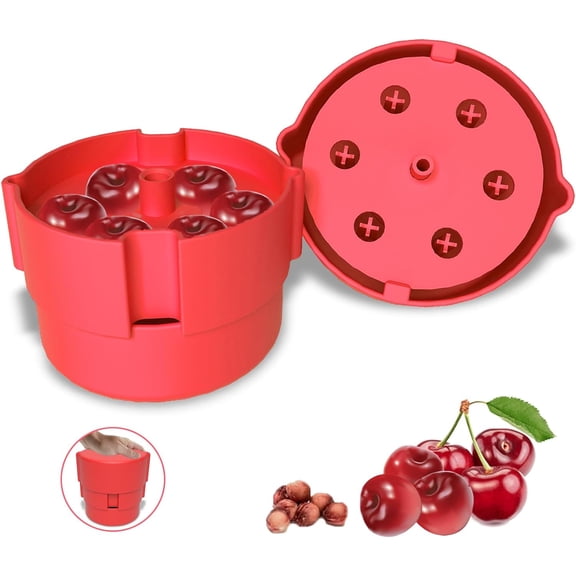 NOBRAND Cherry Pitter Tool - Easy to Use with One-Hand Push Down Design, Kitchen Tool for Cherries, Olives, Small Fruits